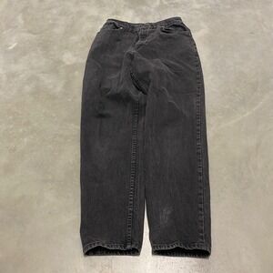 Vintage Chic High Waisted Mom Jeans Faded Black Tapered Leg M37467H Size 14